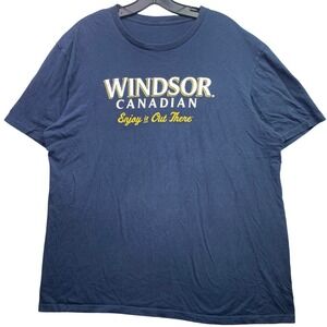 Windsor Canadian Shirt Mens Large Whiskey Promo Spell Out Advertising Streetwear
